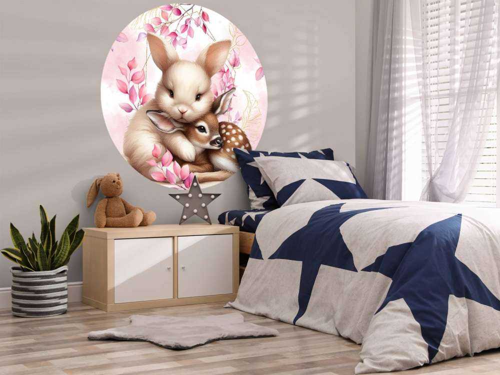 Kærlig kanin og lille hjort