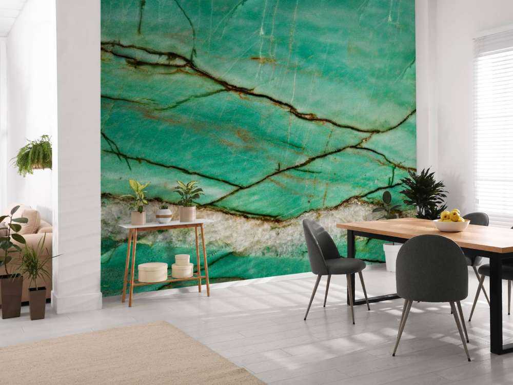 Nærbillede af grøn marmor