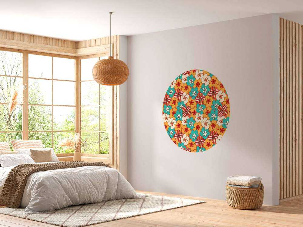 Farverige vintage blomster