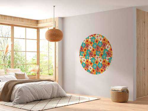 Farverige vintage blomster