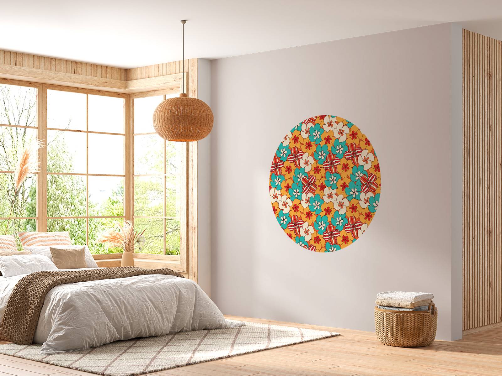 Farverige vintage blomster