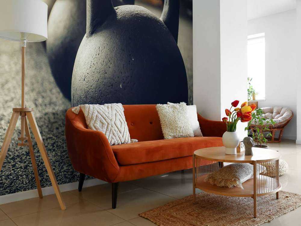 Række med kettlebells