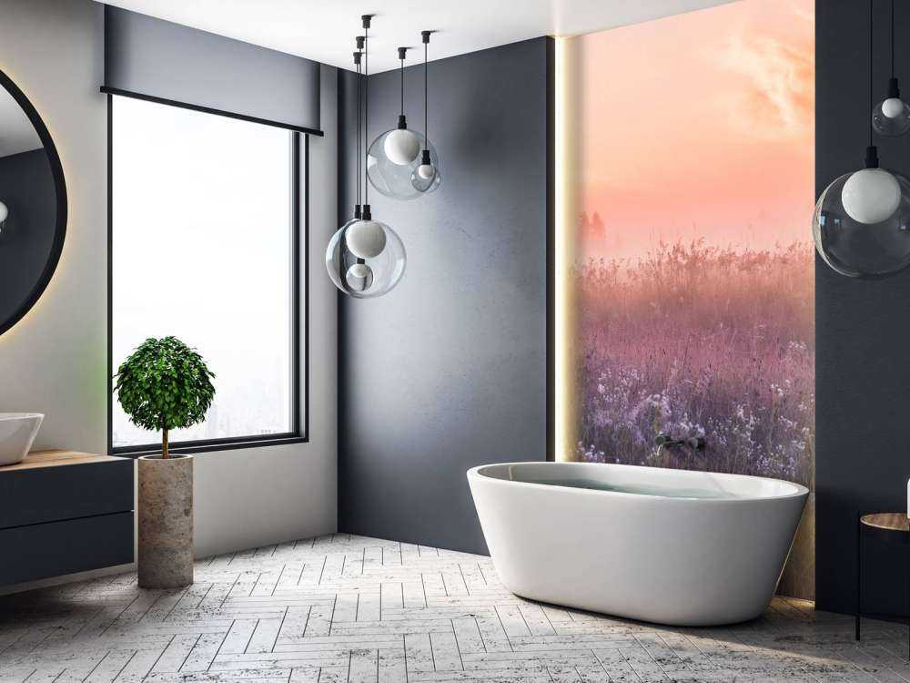 Mark med morgentåge