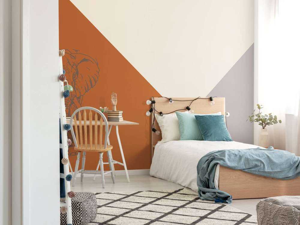 Rustne trekanter med elefant