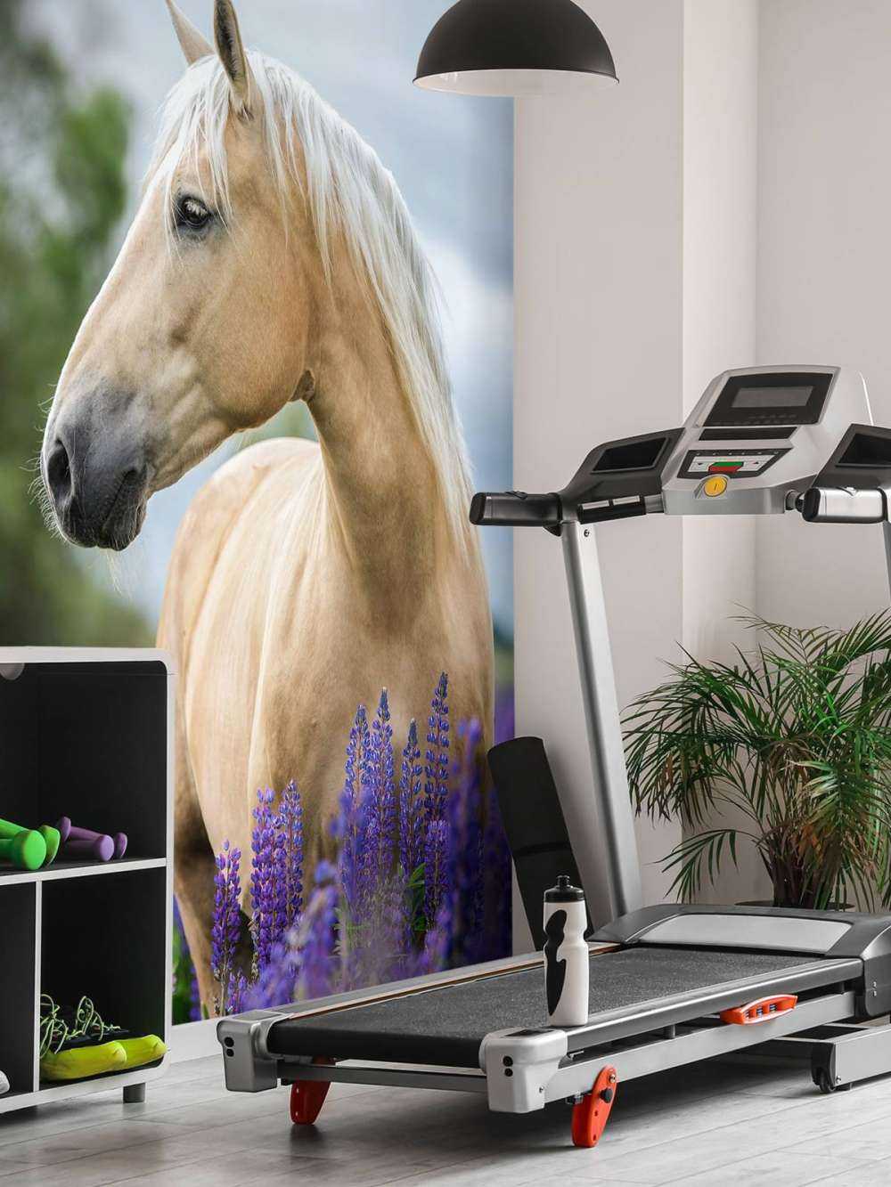 Hest blandt sommerfuglblomsterne