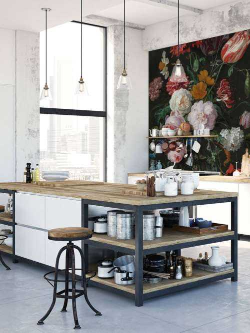 Stadig liv med blomster i en glasvase
