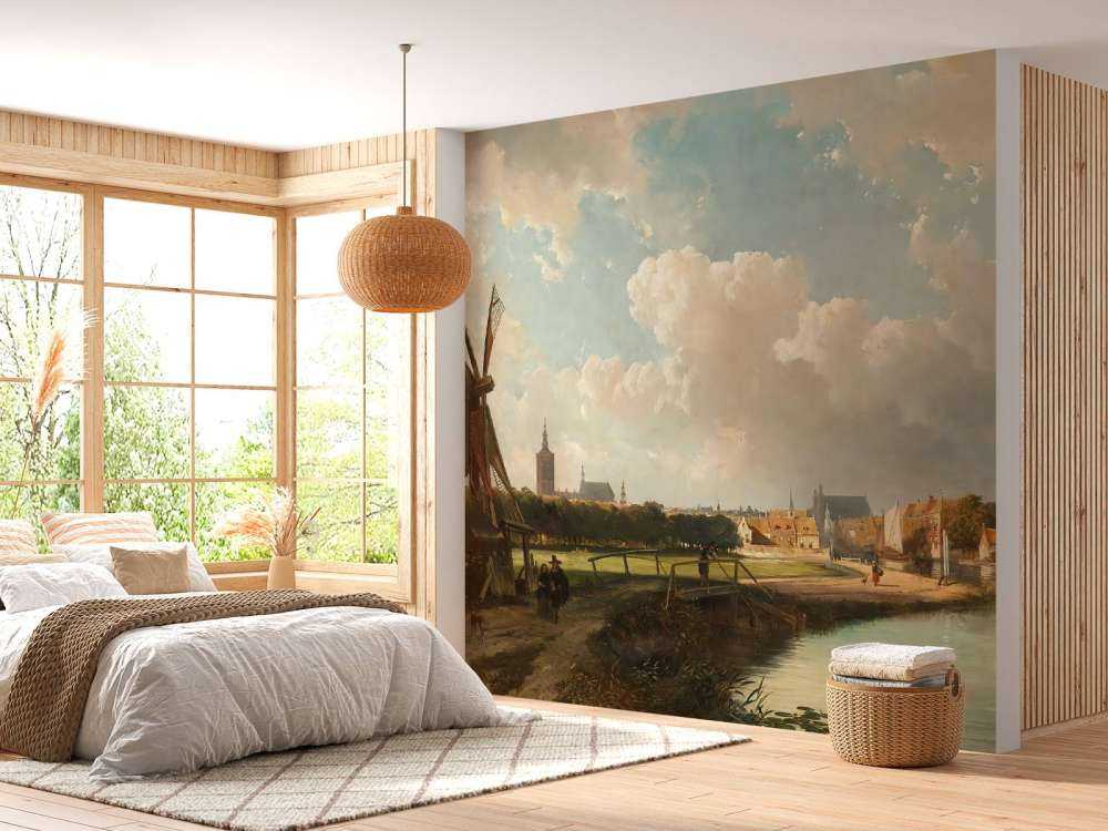 Udsigt over Haag fra Delft-kanalen i det syttende århundrøde