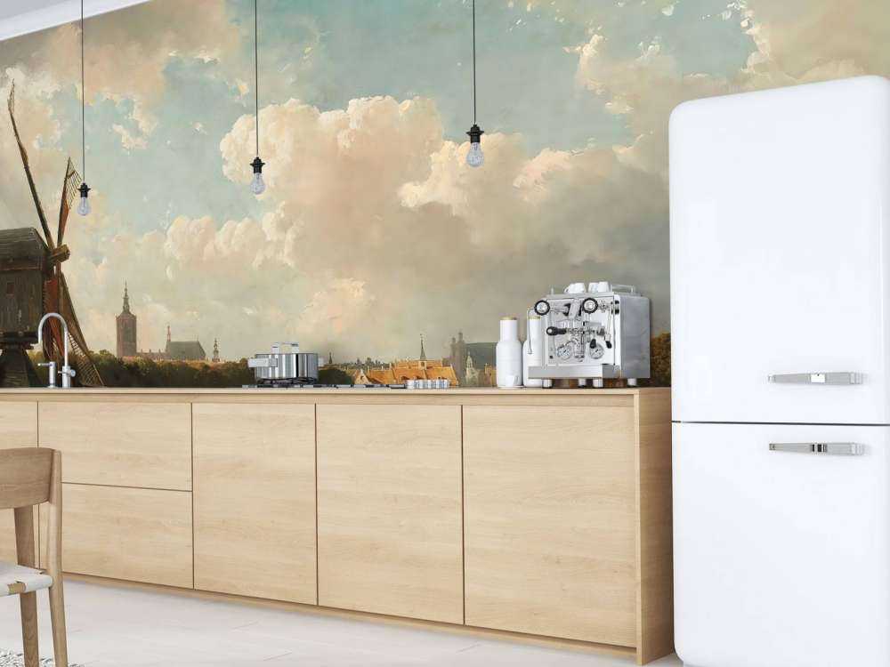 Udsigt over Haag fra Delft-kanalen i det syttende århundrøde