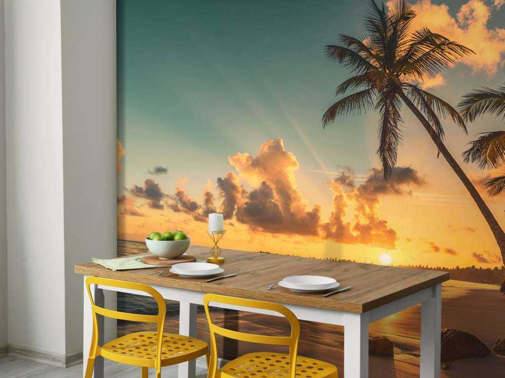 Tropisk strand i Punta Cana