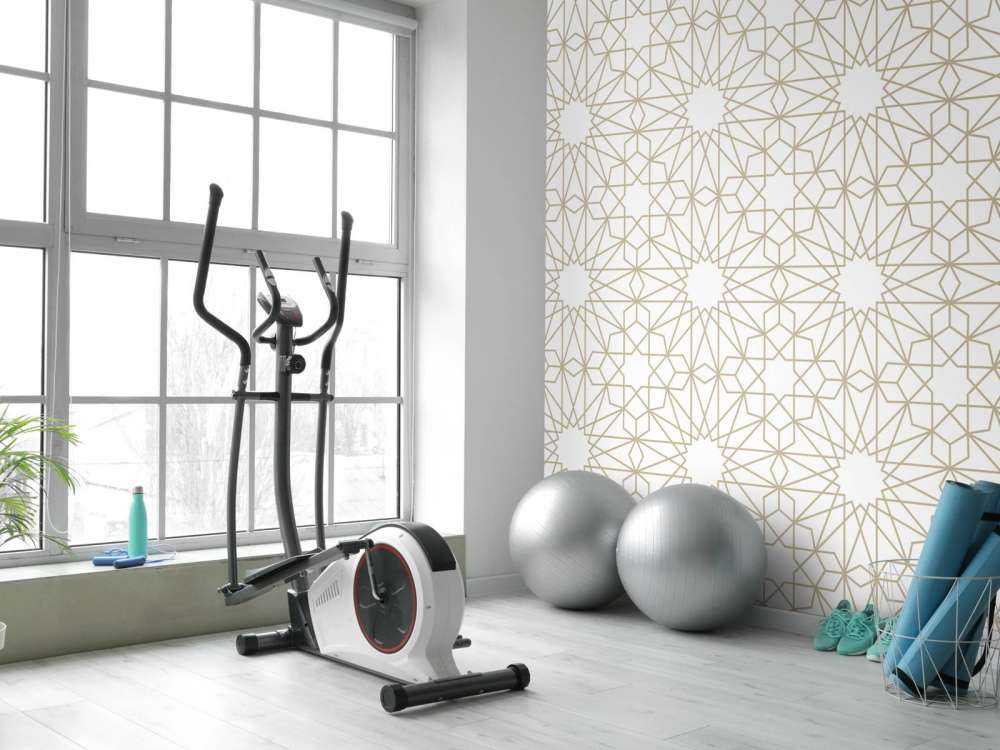 Geometriske blomster, hvide