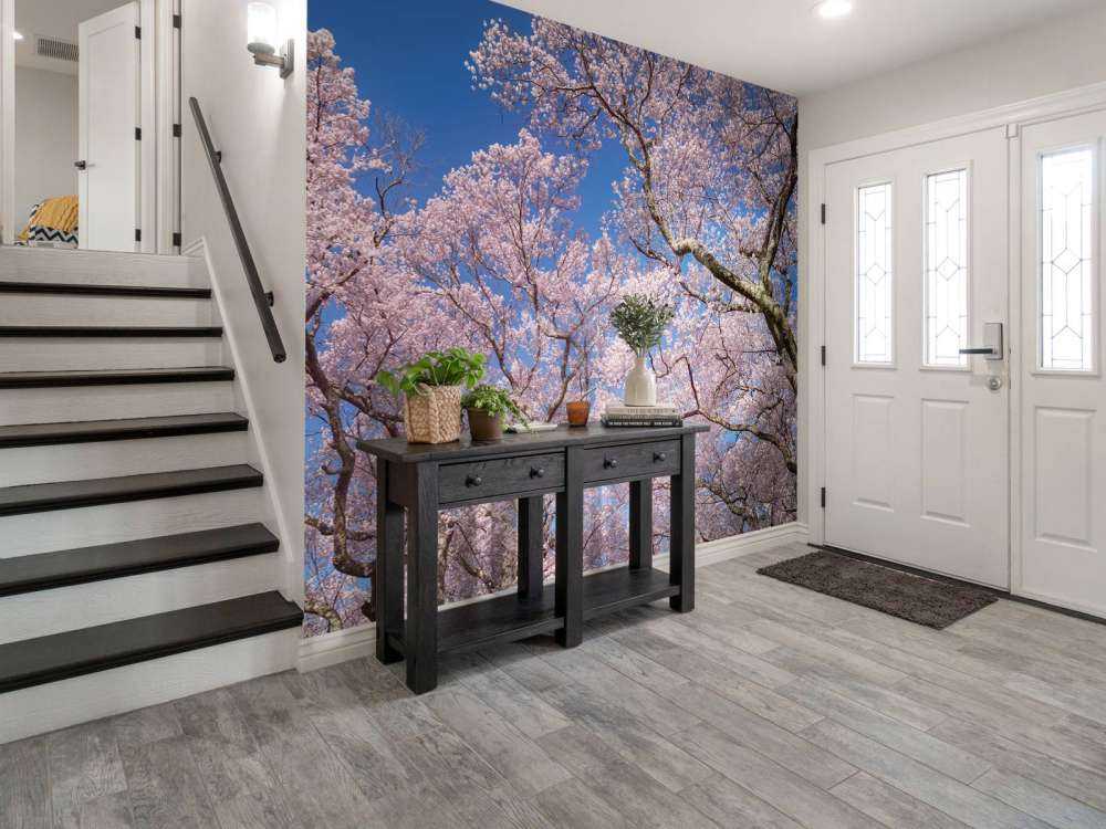 Blomstrer med blå himmel