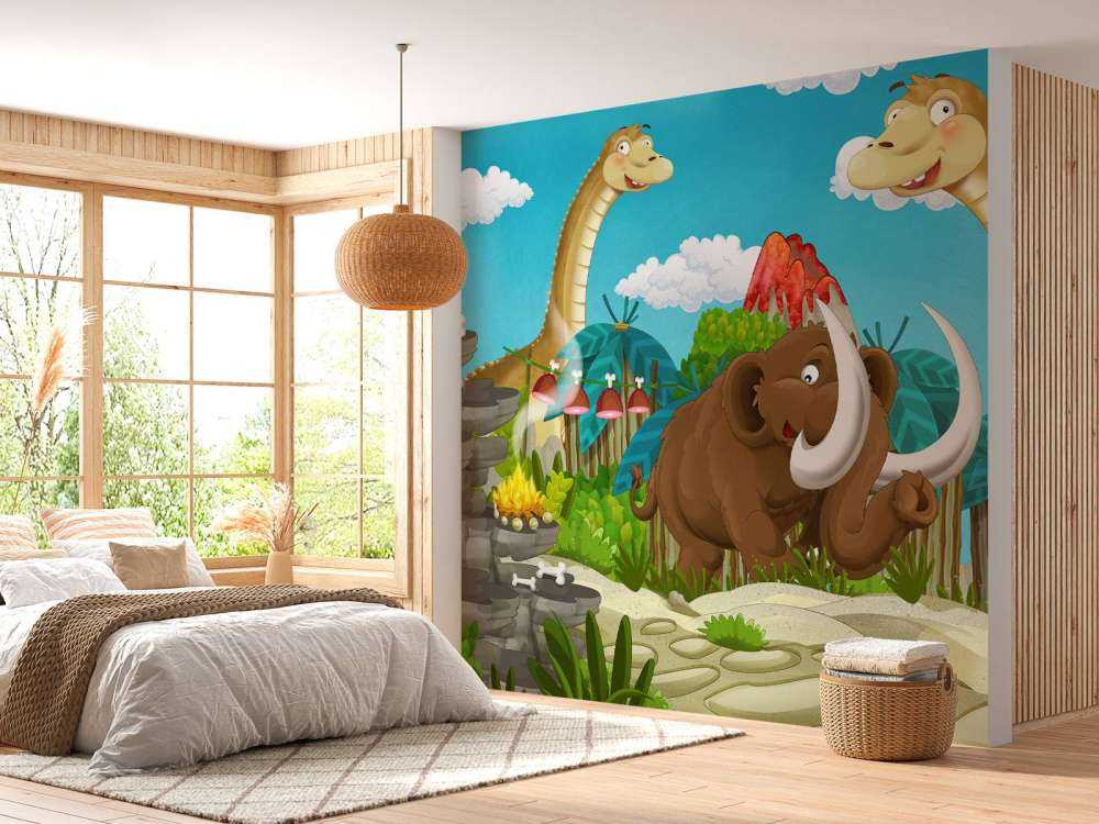 Dinosaur og en mammut