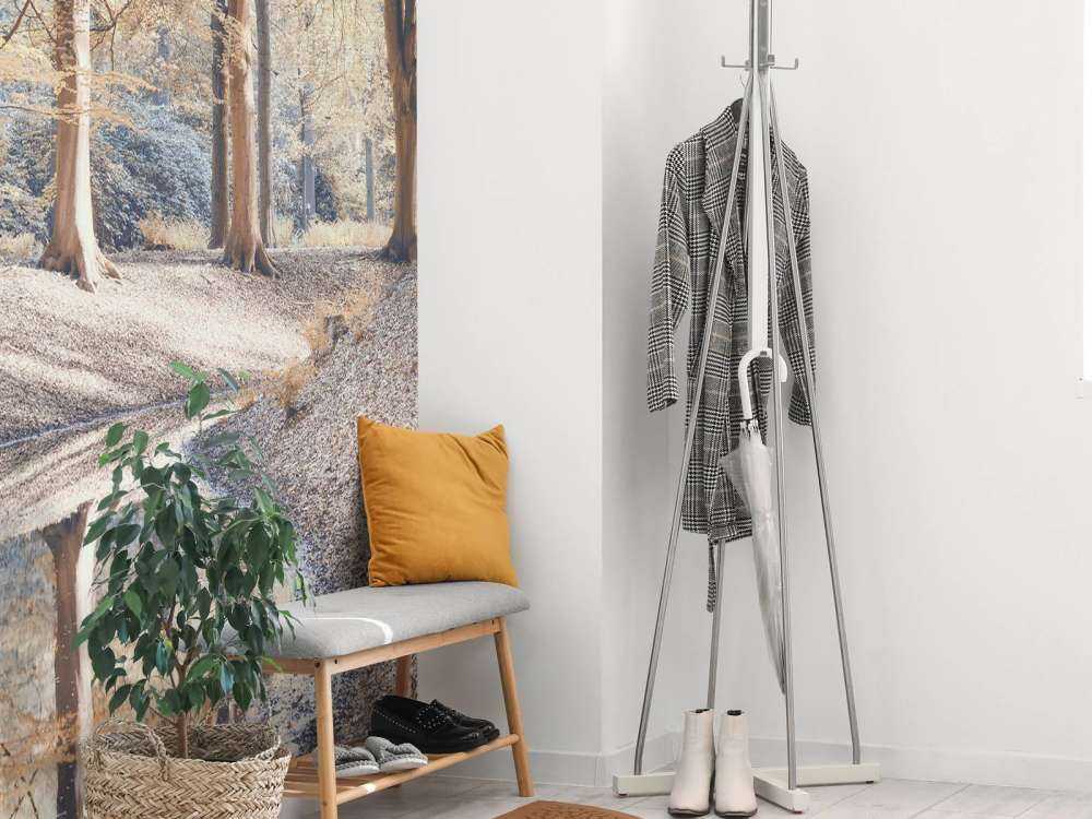 Vandløb i skov - pastel