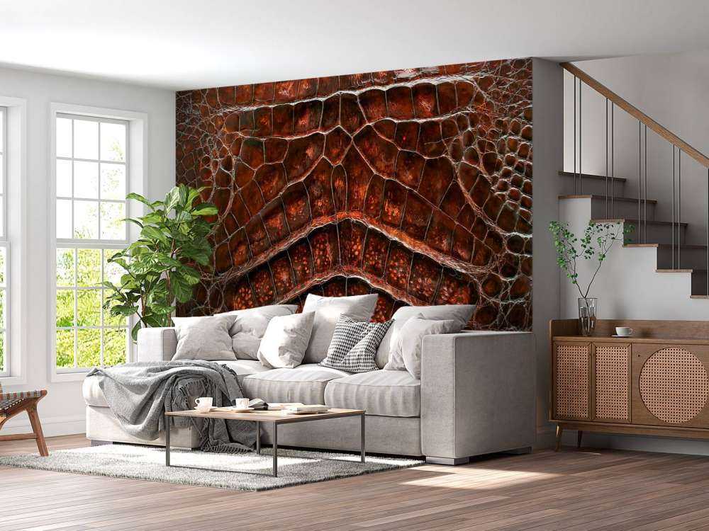 Krokodilleskindets tekstur