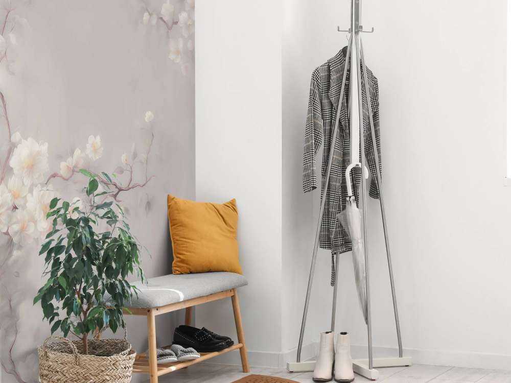 Skønne grene af blomster taupe