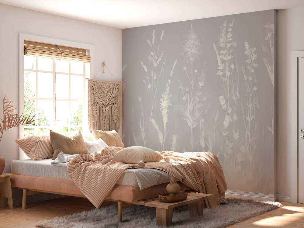 Lavendel Eng Sømløs Blød Guld