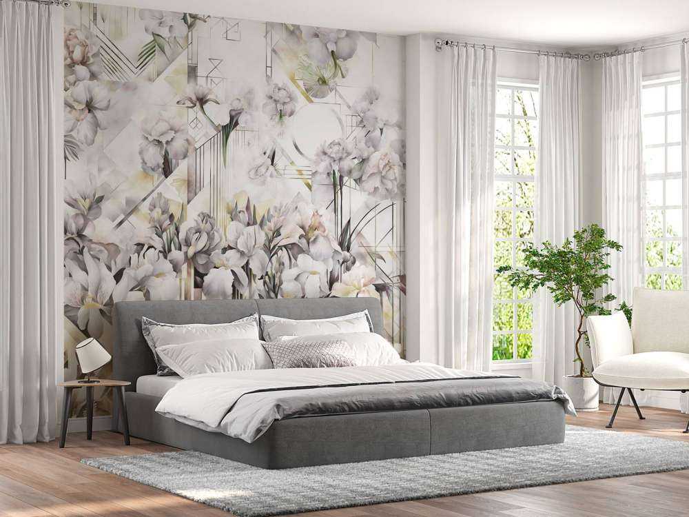 Kæmpe akvarel iris beige