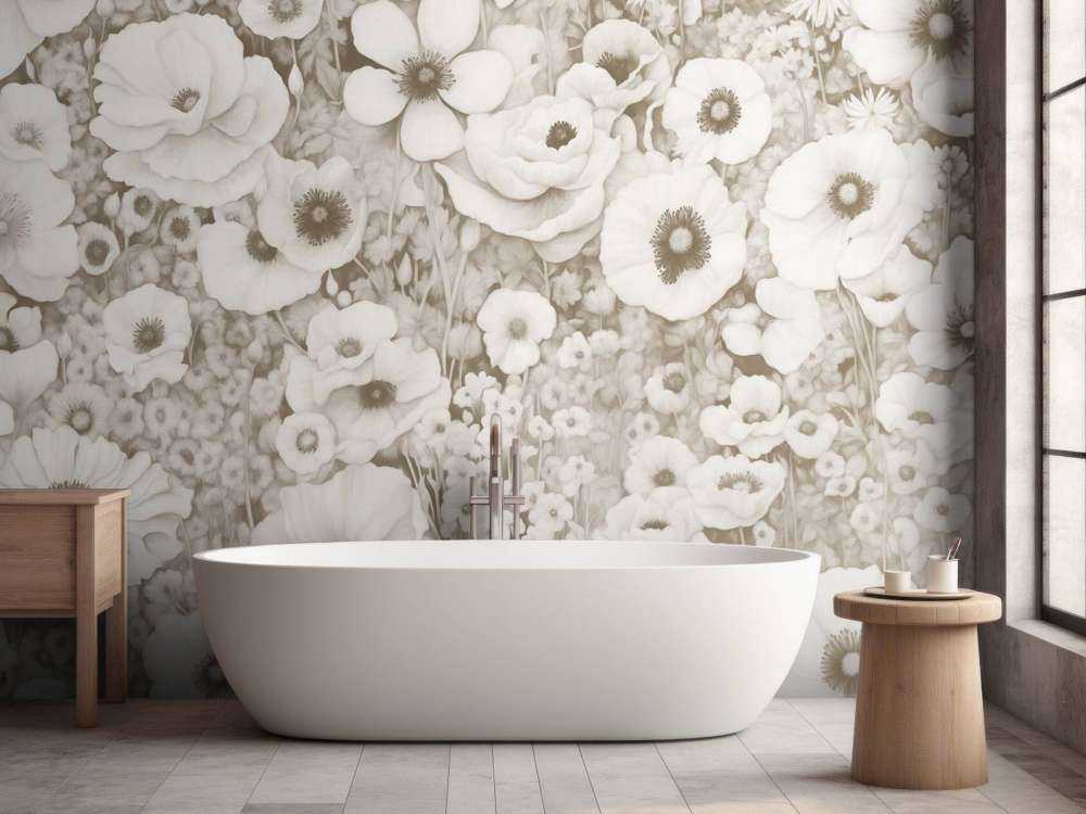 Poppy Tale Monokrom Gul