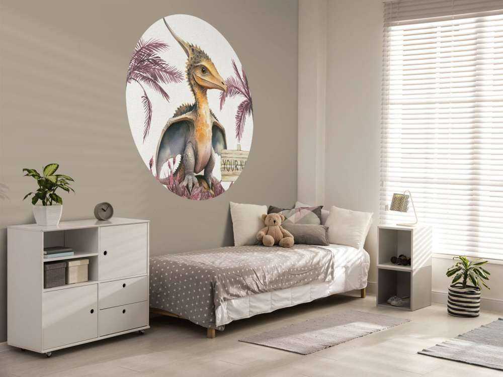 Baby pteranodon i den rosa junglen