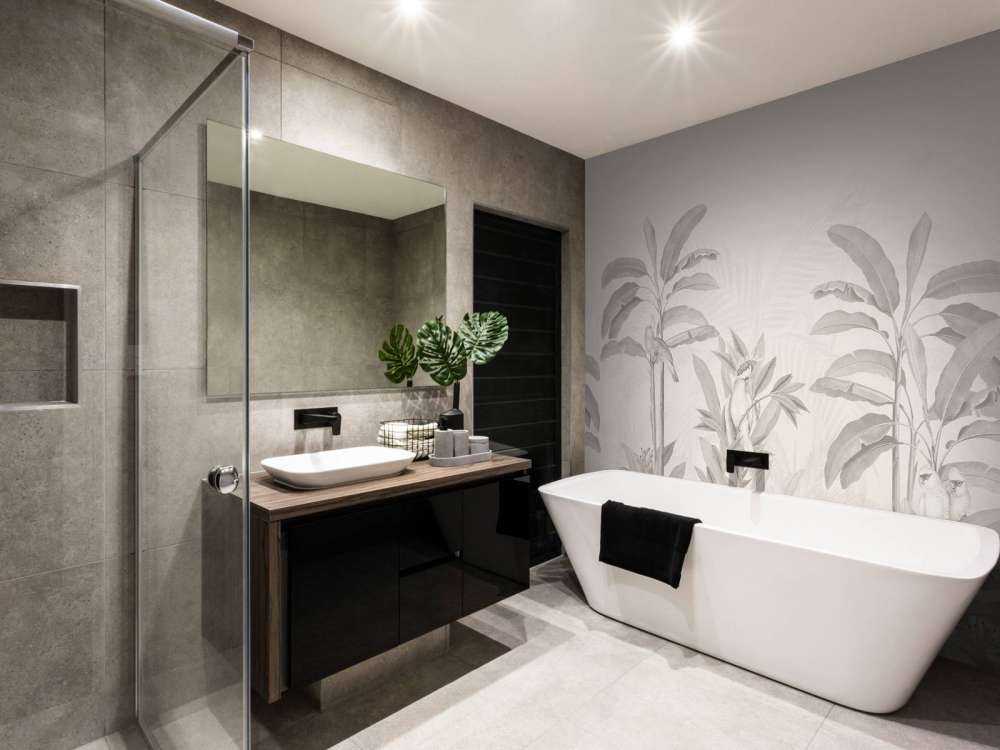 Vintage jungle-landskab - sepia