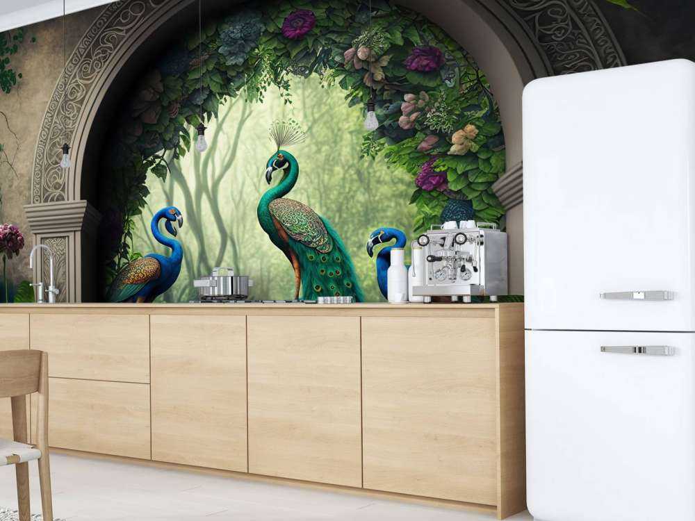 Påfugletrio i Hemmelig Have