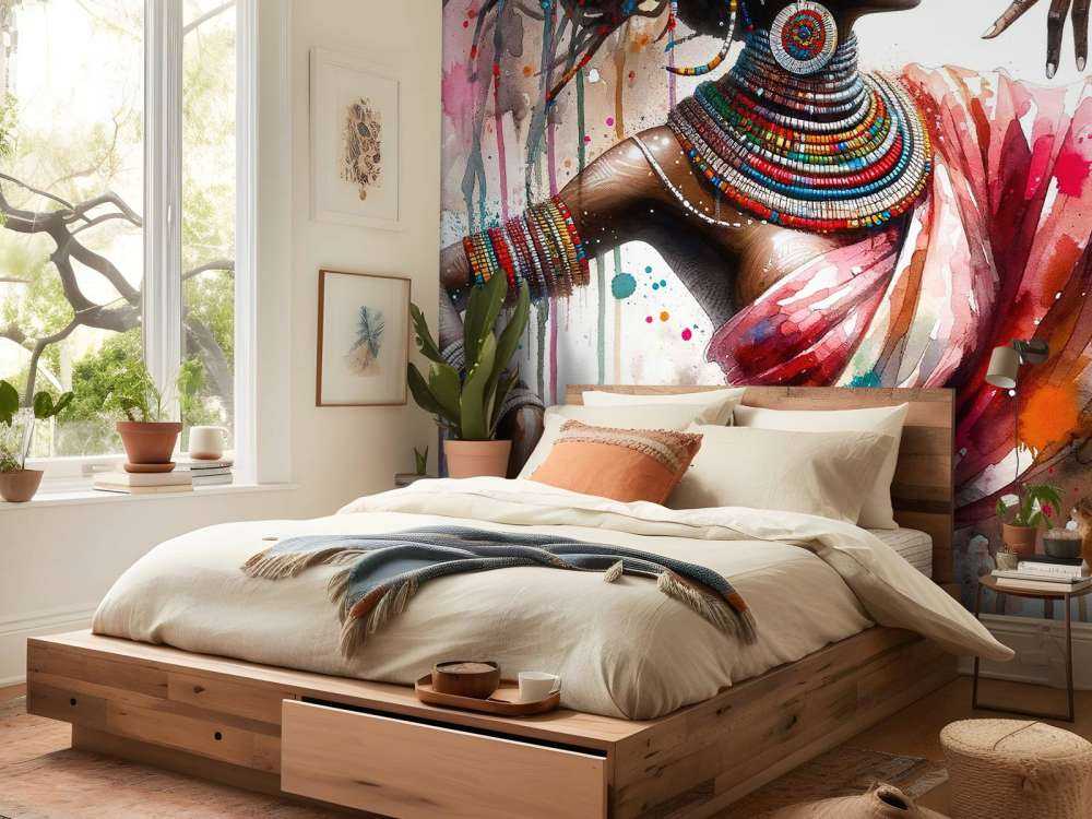 Akvarel afrikansk danser