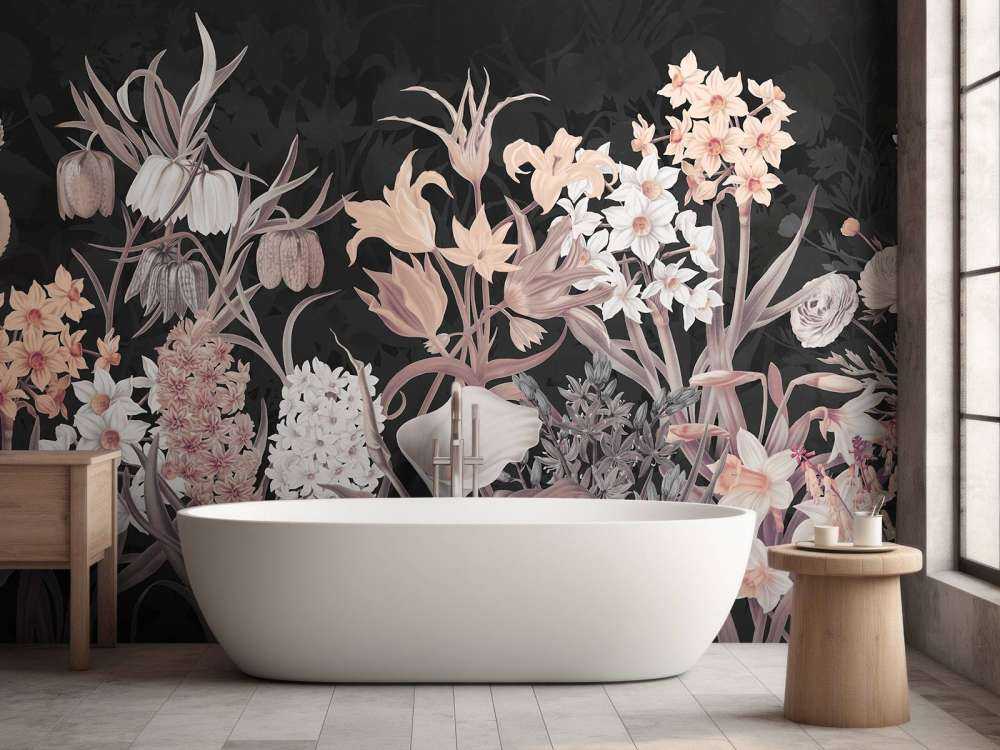 Forår Blomster - Vintage Sepia