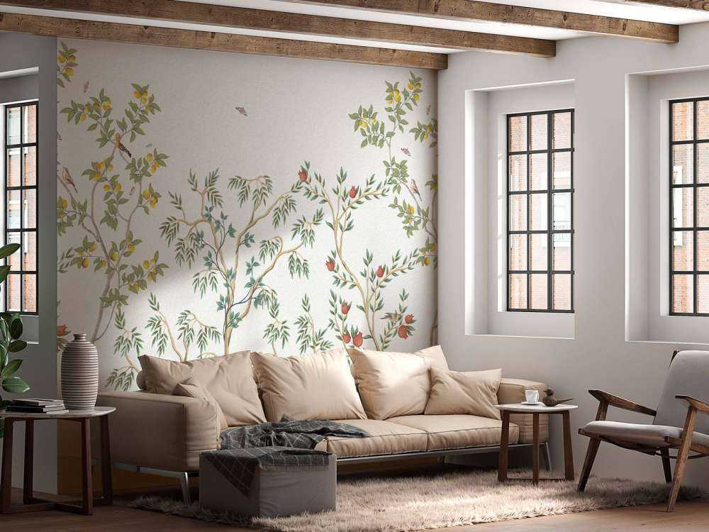 Landskab med frugttræer