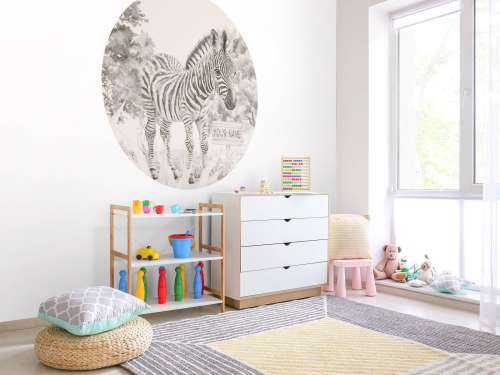 Ung zebra i naturen beige
