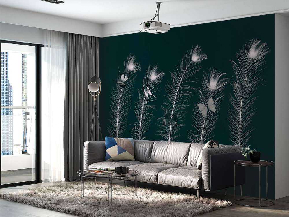 Sommerfugle på påfuglefjer