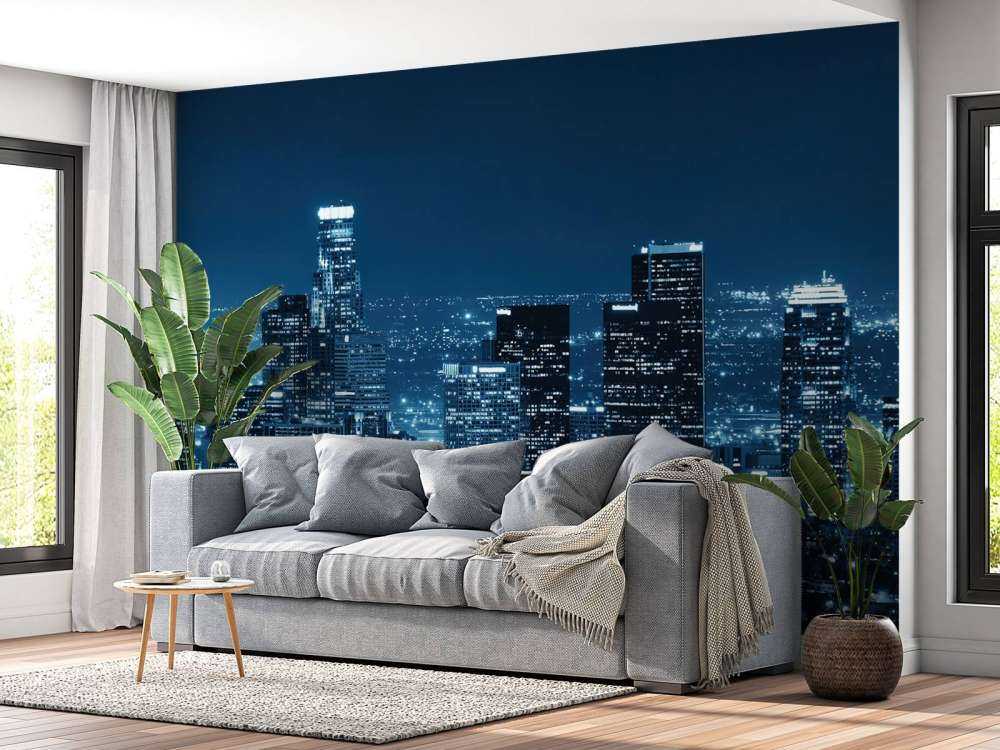 Blå skyline