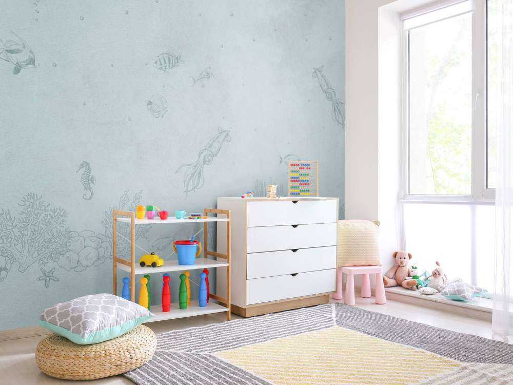 Bläckfiskar havsblå