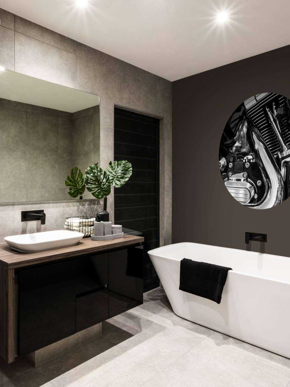 Glänsande motorblock