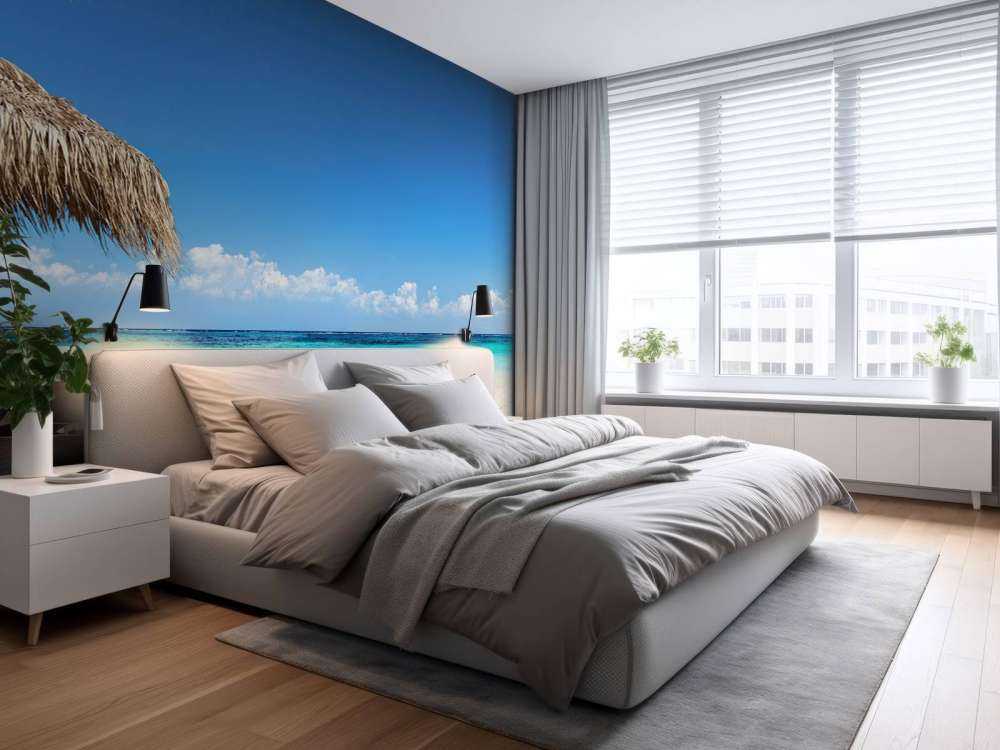 Stolar och parasoll på den tropiska skogen