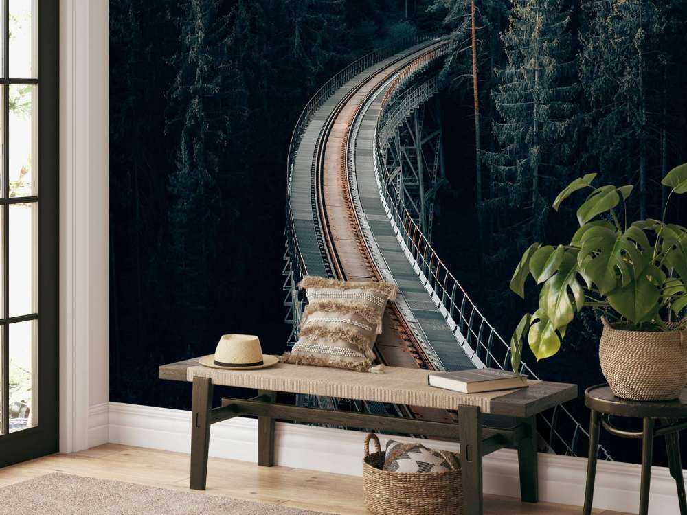 En gammal övergiven järnväg