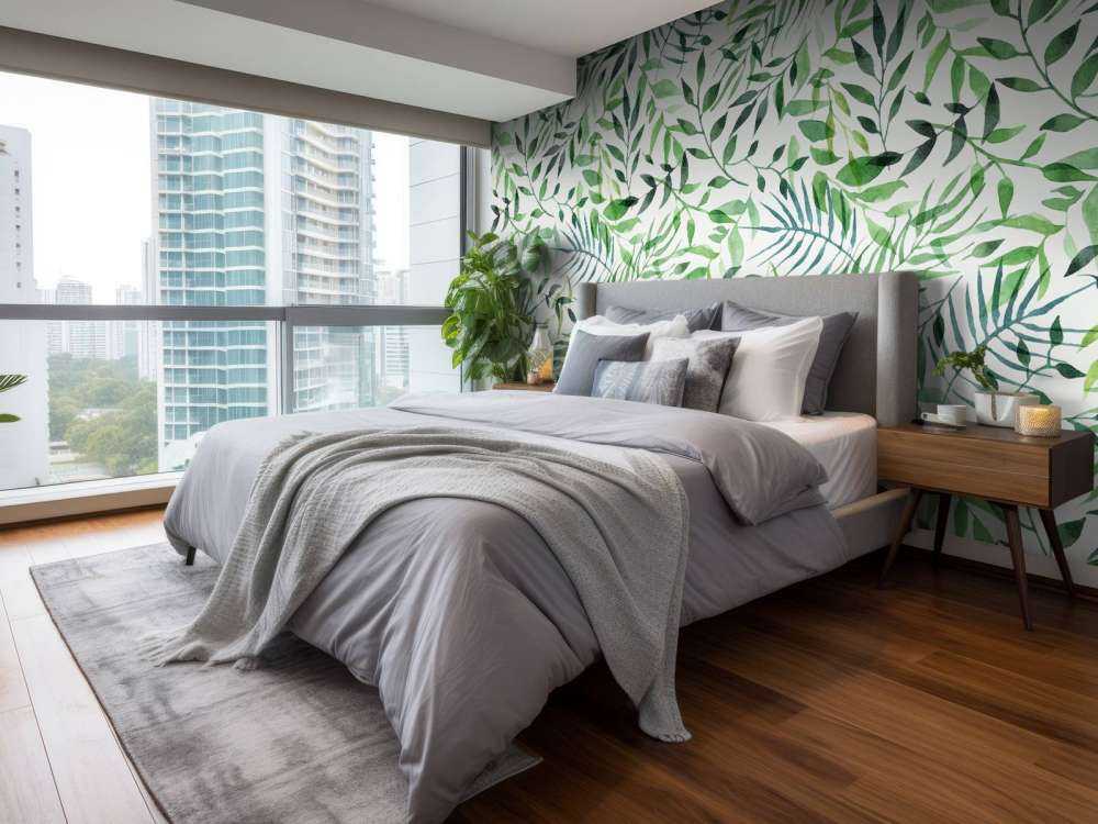 Gladlynt mönster, grönt