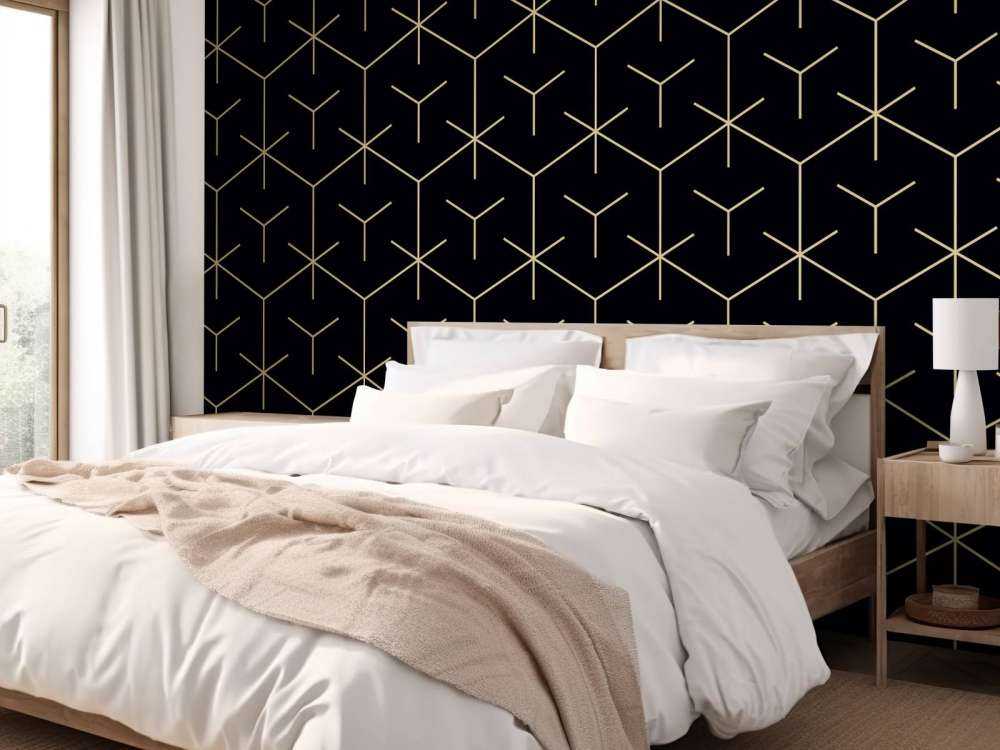 Geometriska sexhörningar, svart