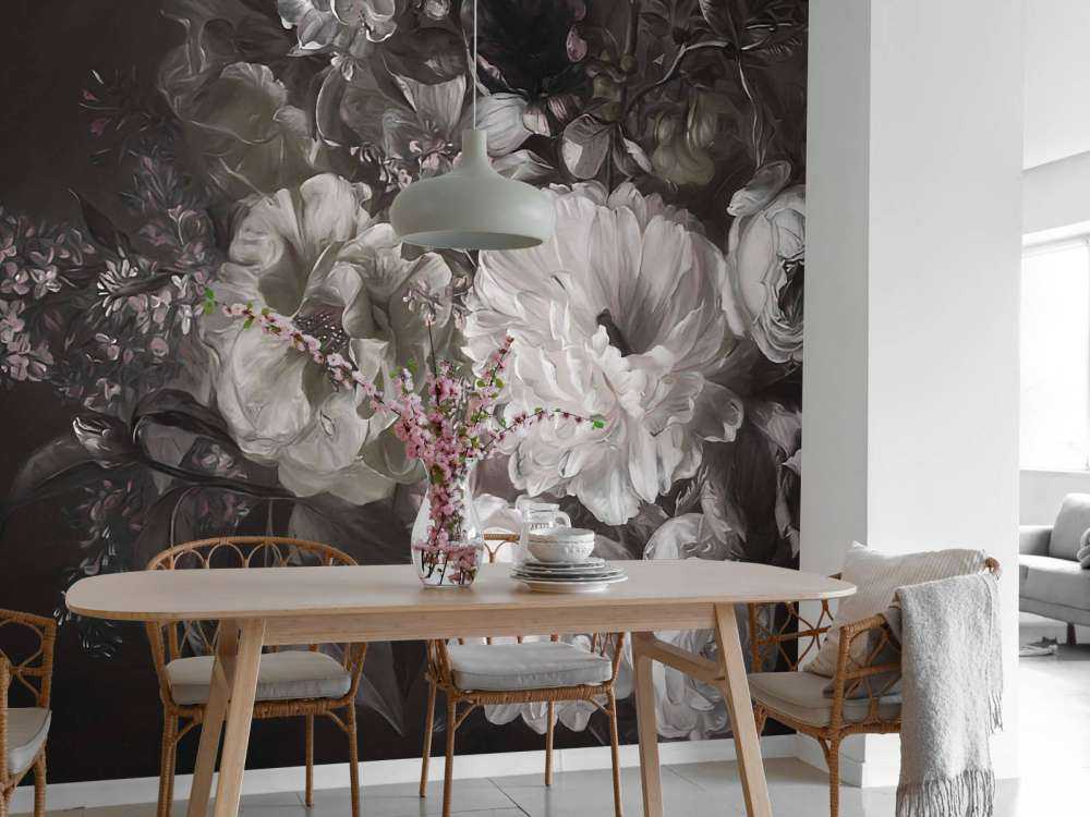 Bukett med lila grönt