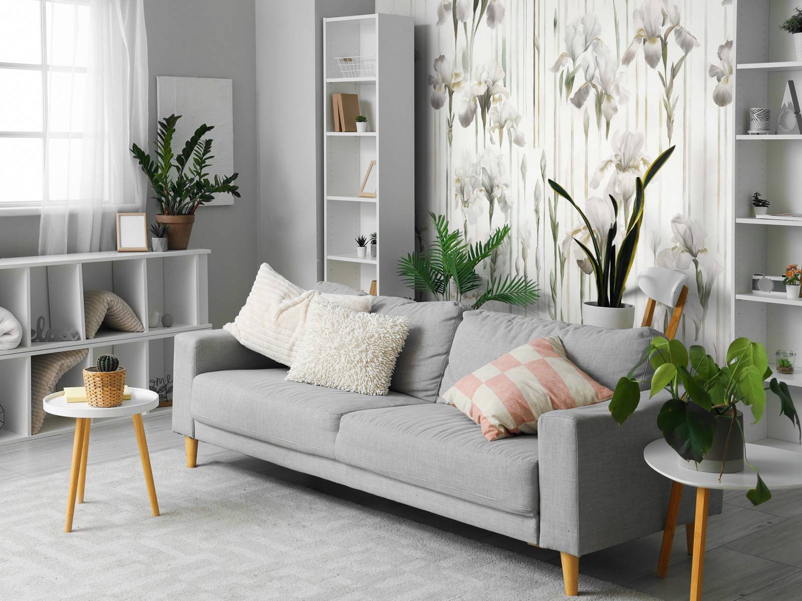 Iris och ränder sömlös beige
