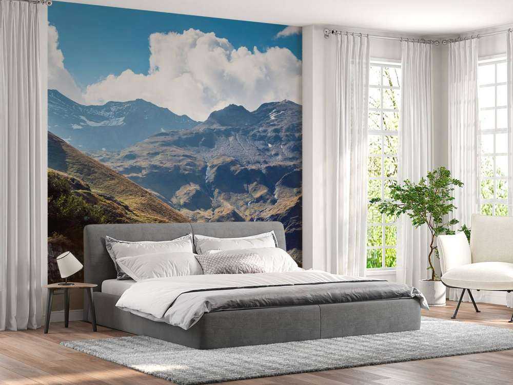 Panorama av en bergsväg