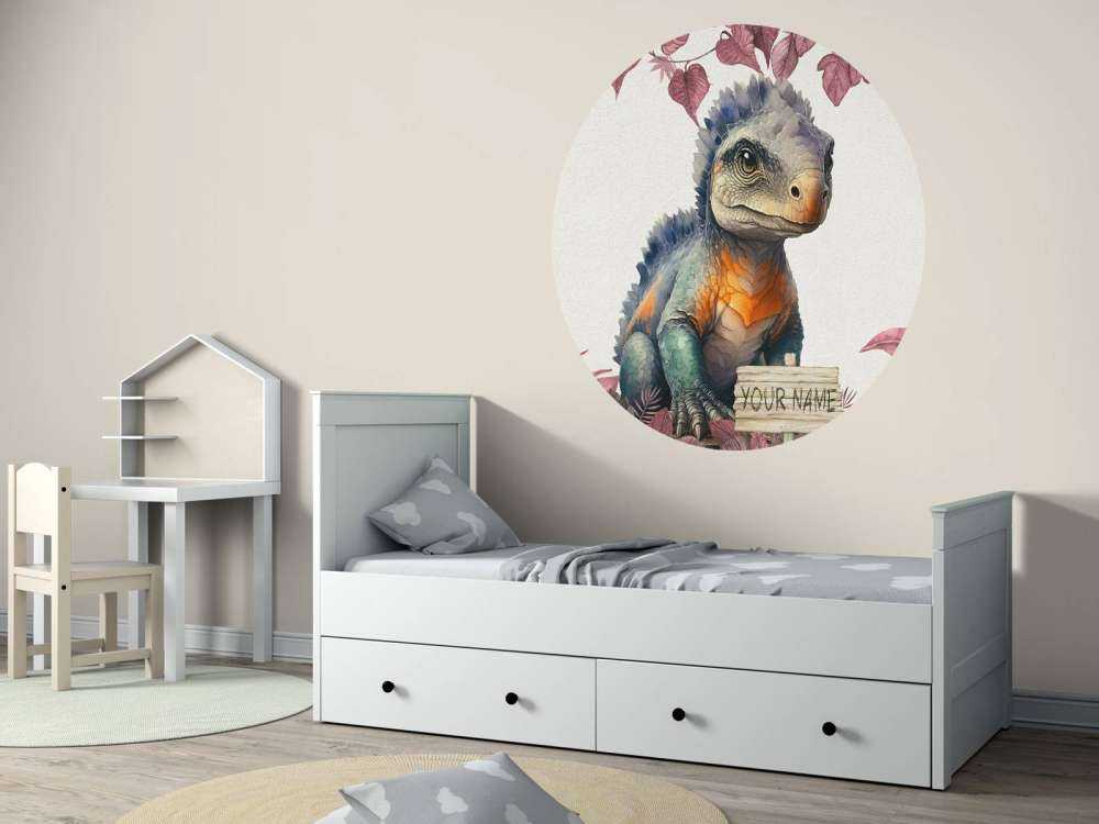 Baby ankylosaurus i den rosa djungeln