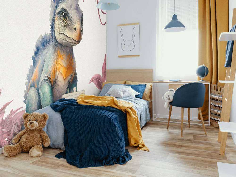 Baby ankylosaurus i den rosa djungeln