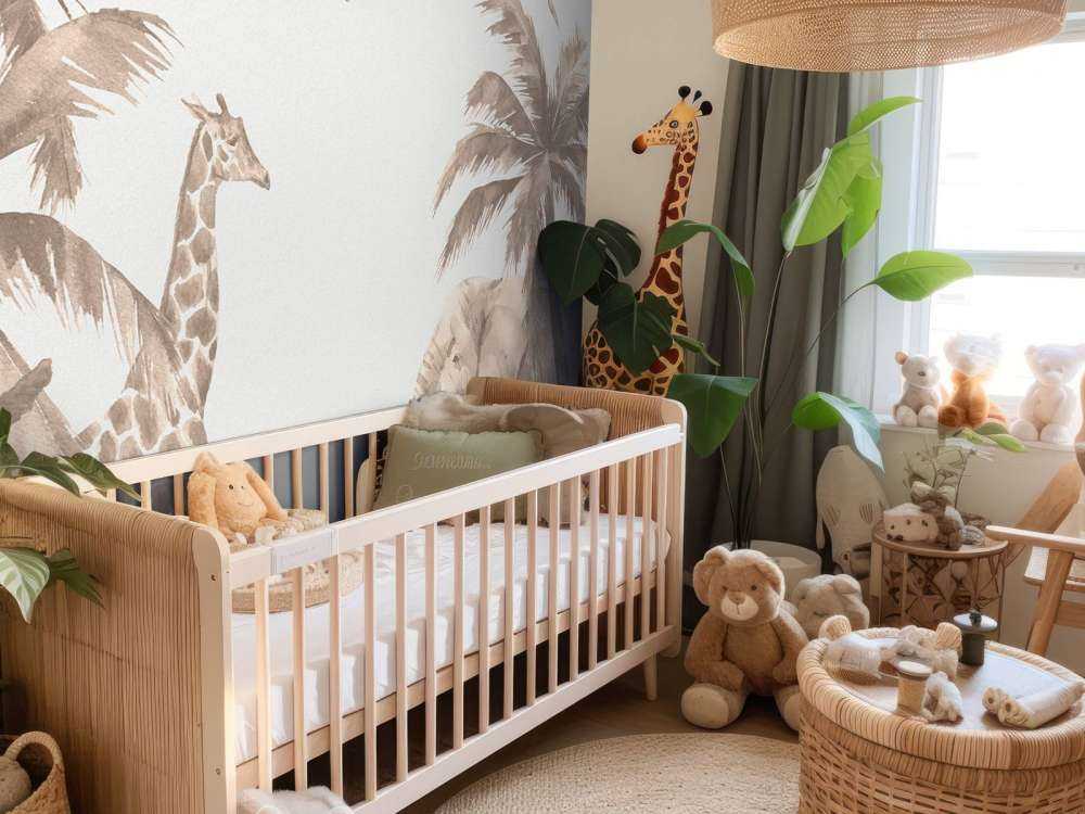 Ulike jungeldyr i taupe