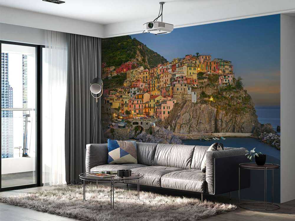 Fargede hus i Italia