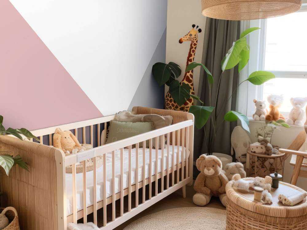 Rosa og grå trekanter