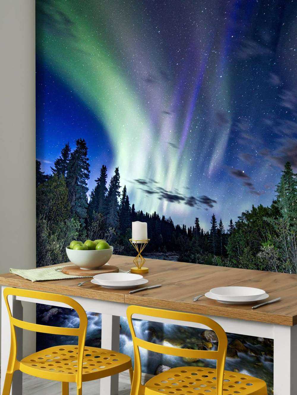 Brooklet under nordlyset