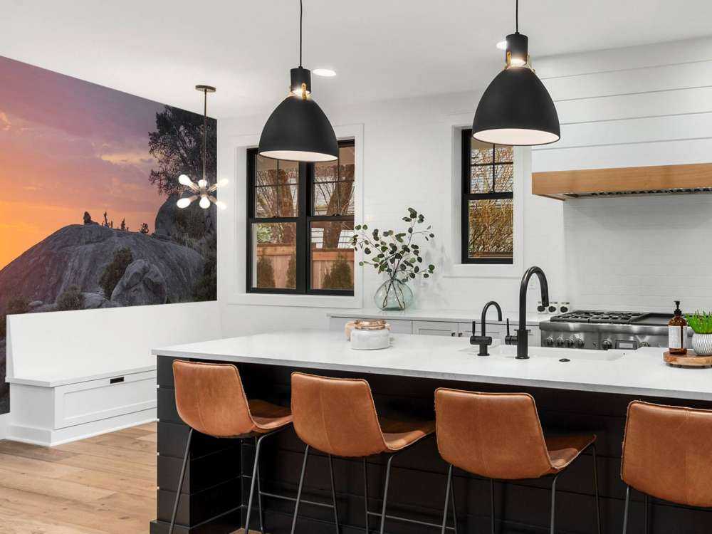 solnedgang over savannen