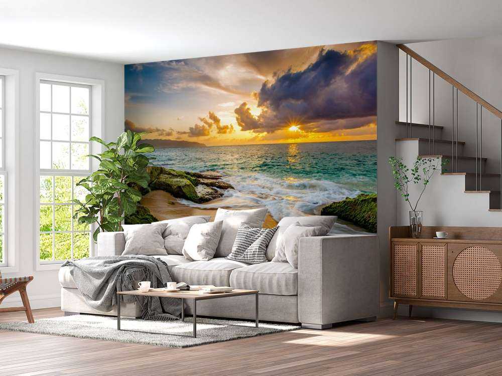 En vakre hawaiisk solnedgang