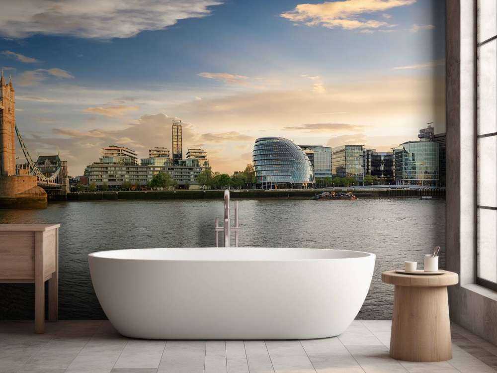 Skyline London med Tower bridge