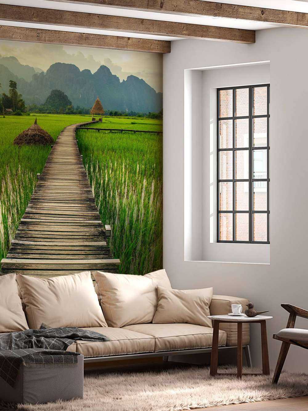 tretillatelse gjennom et risfelt